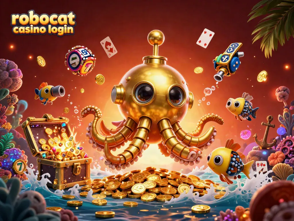 Join the adventure with robocat casino login to win big as the golden kraken emerges in a treasure-filled scene.